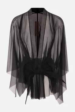 Women RICK OWENS Half Moon cape in chiffon