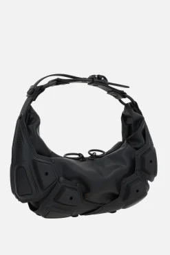 Women INNERRAUM Half Moon small shoulder bag in faux leather and rubber