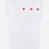 Women COMME DES GARÇONS PLAY Heart logo print cotton t-shirt