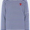 COMME DES GARÇONS PLAY Heart patch cotton long-sleeve t-shirt