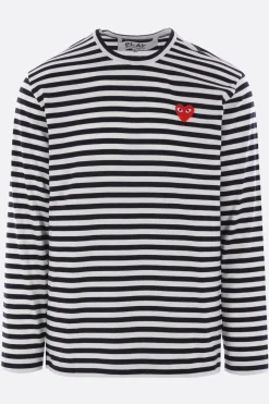 COMME DES GARÇONS PLAY Heart patch cotton long-sleeve t-shirt