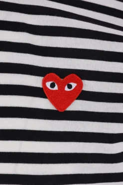 Women COMME DES GARÇONS PLAY Heart patch cotton long-sleeve t-shirt