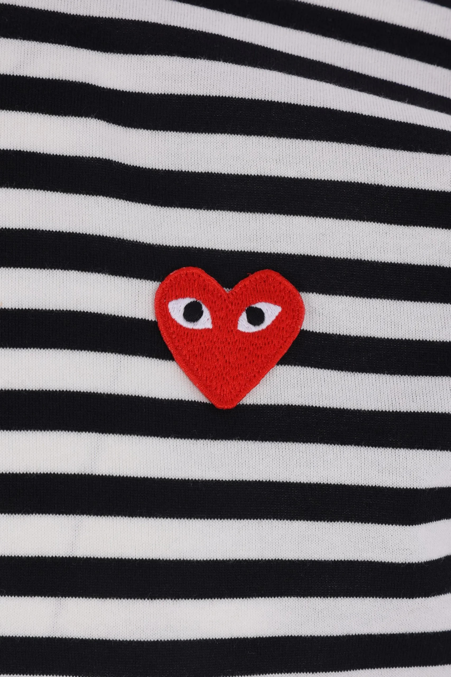 Women COMME DES GARÇONS PLAY Heart patch cotton long-sleeve t-shirt