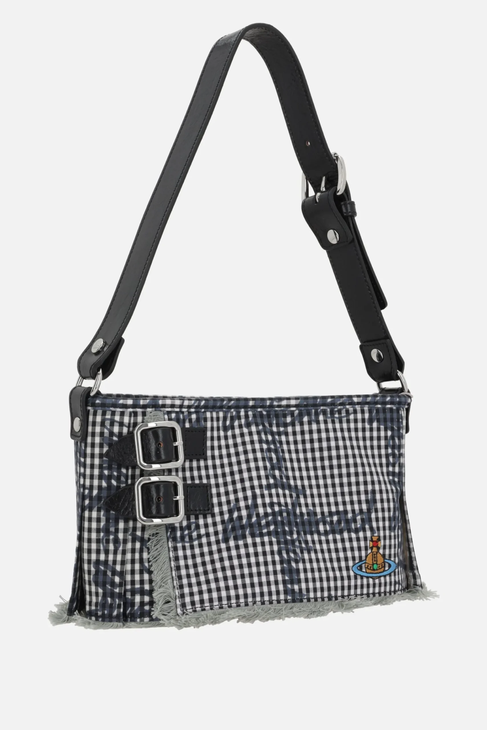 Women VIVIENNE WESTWOOD Heater shoulder bag in Gingham fabric