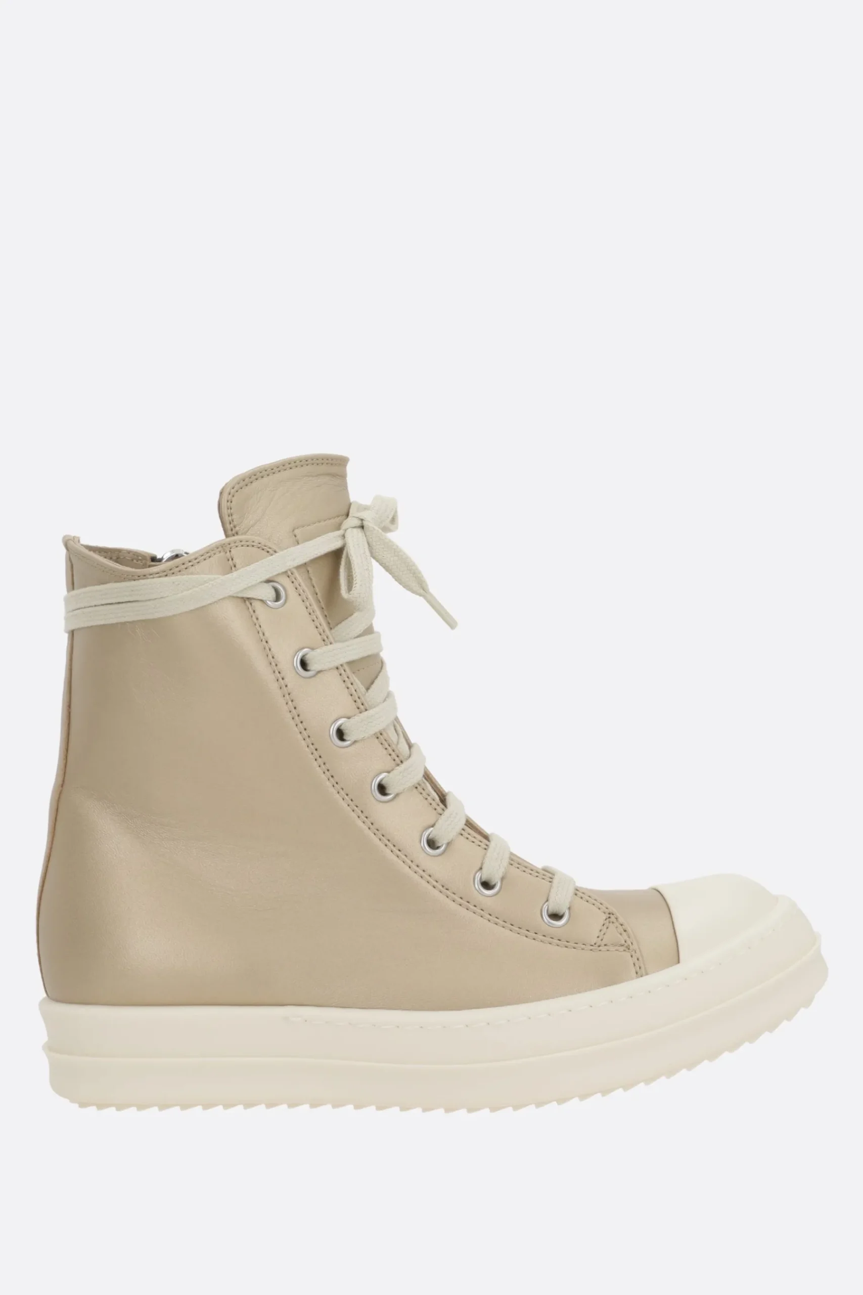 Women RICK OWENS high-top sneakers in laminated nappa