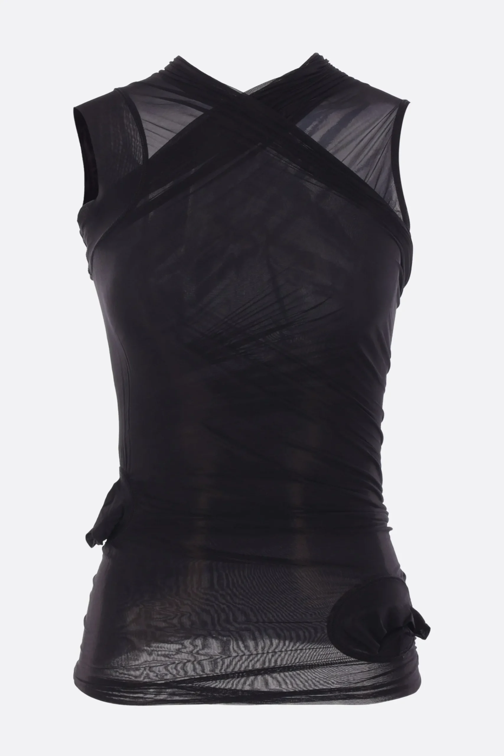 Women RICK OWENS Hollywood Banana sleeveless top in stretch jersey