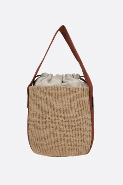 Women CHLOÉ Horse Medal small bucket bag in fair-trade paper