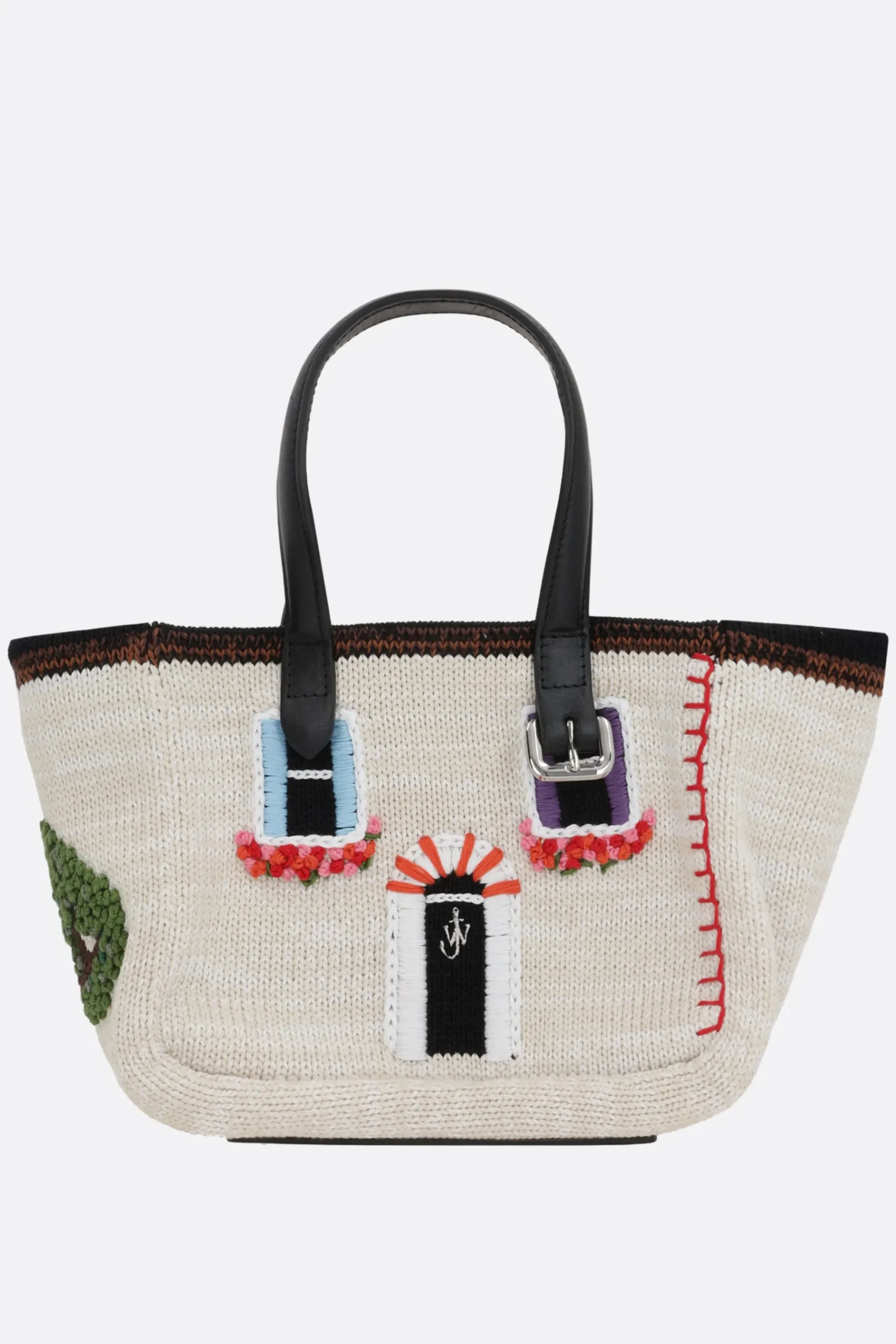 Women JW ANDERSON House Belt mini tote bag in knit