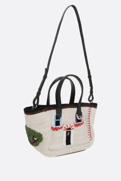 Women JW ANDERSON House Belt mini tote bag in knit