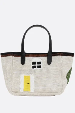 Women JW ANDERSON House Belt mini tote bag in knit