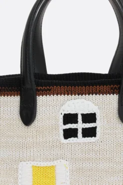 Women JW ANDERSON House Belt mini tote bag in knit