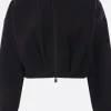Women CFCL Hypha cropped bomber jacket in rib knit