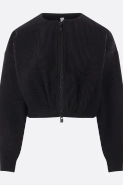 Women CFCL Hypha cropped bomber jacket in rib knit