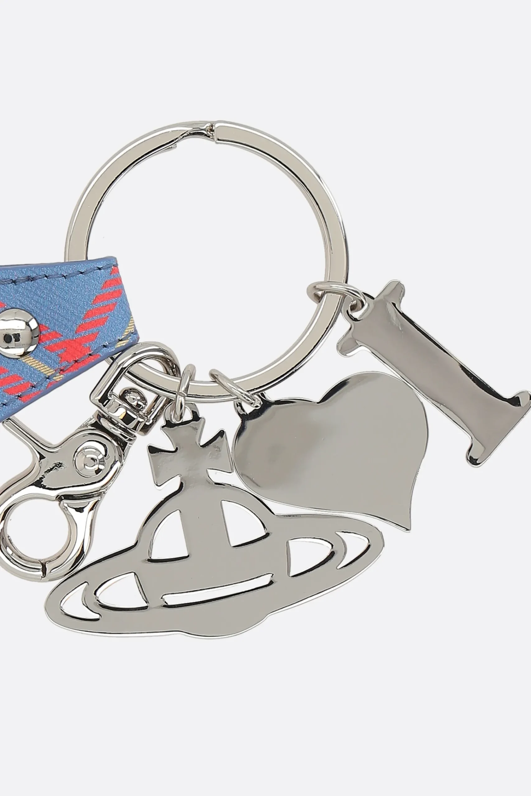 Women VIVIENNE WESTWOOD I Love Orb keychain in saffiano faux leather
