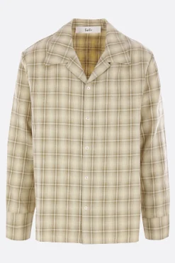 SÉFR Ignacio shirt in check cotton and linen