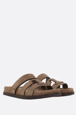 Women TORY BURCH Ines Sport slide sandals in suede