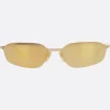 Women BALENCIAGA Invis 2 Oval sunglasses in metal