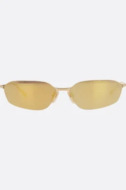 Women BALENCIAGA Invis 2 Oval sunglasses in metal