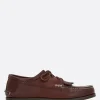 YUKETEN Italian Blucher lace-up shoes in grainy leather