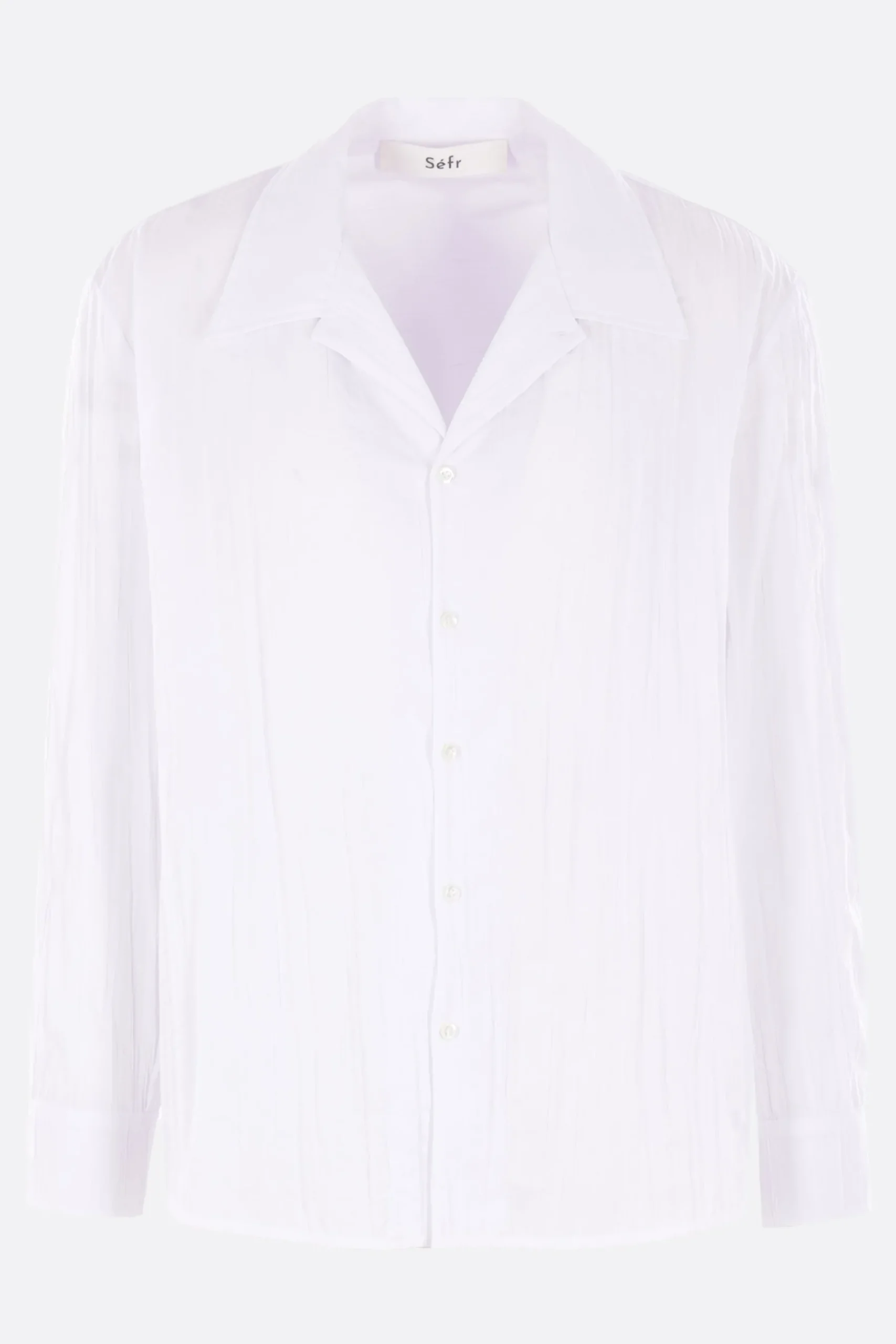 SÉFR Jagou shirt crinkled cotton blend