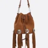 Women HTC LOS ANGELES Janis bucket bag in suede