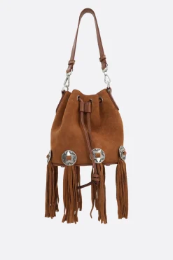 Women HTC LOS ANGELES Janis bucket bag in suede