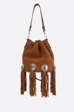 Women HTC LOS ANGELES Janis bucket bag in suede