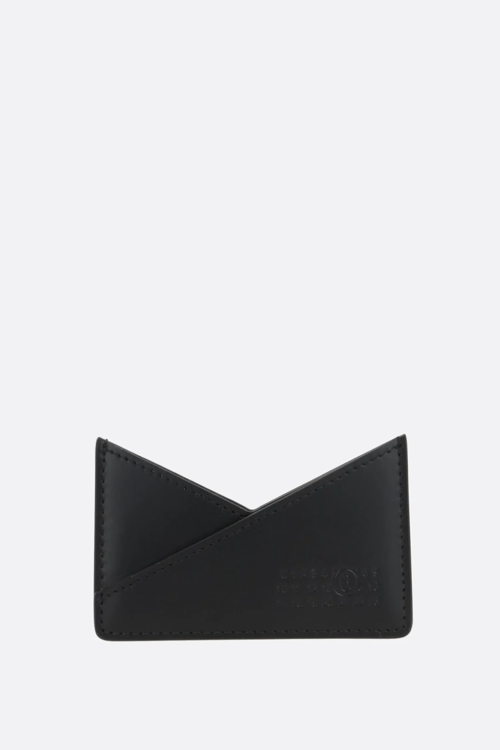 MM6 Japanese 6 card case in smooth leather