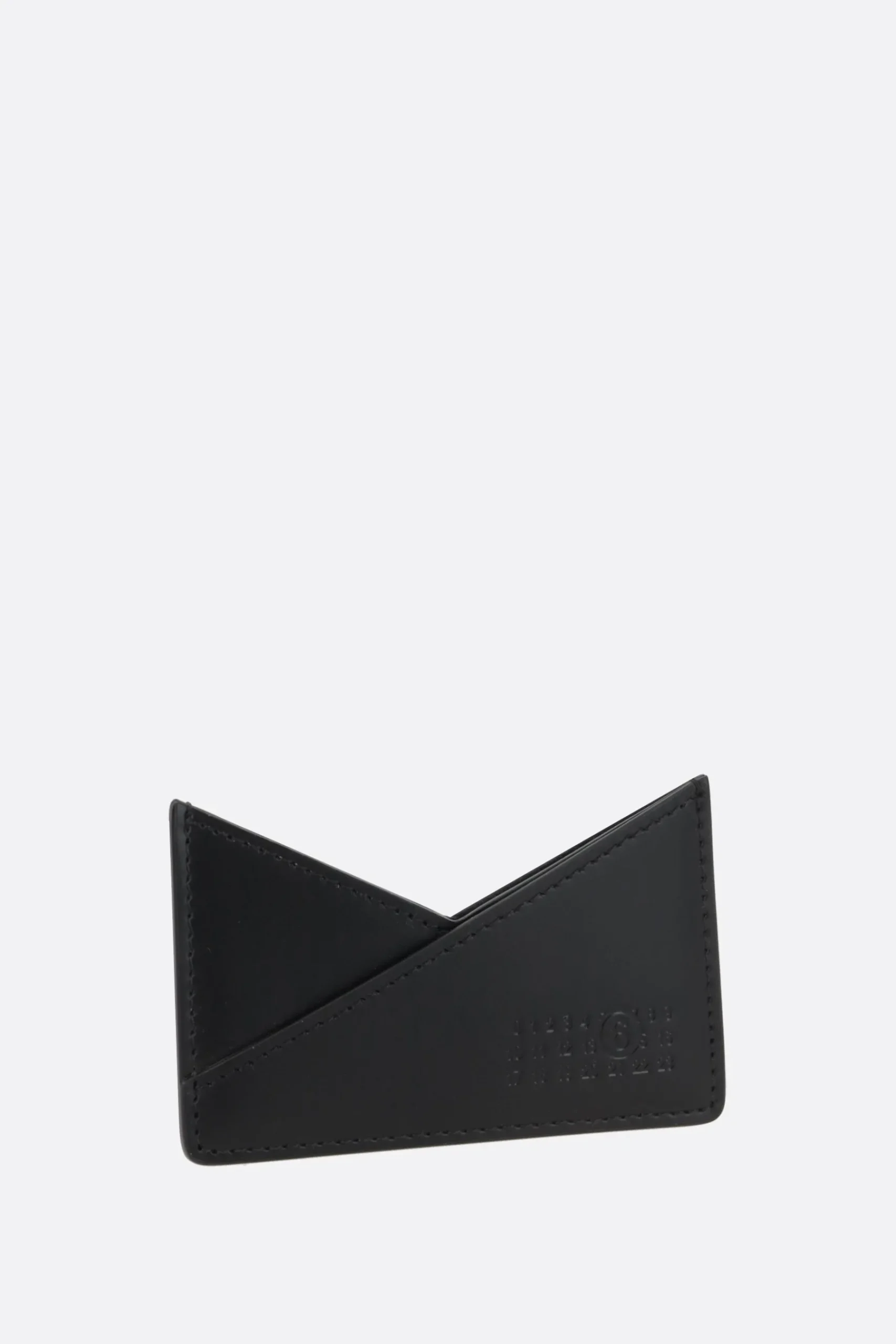 MM6 Japanese 6 card case in smooth leather