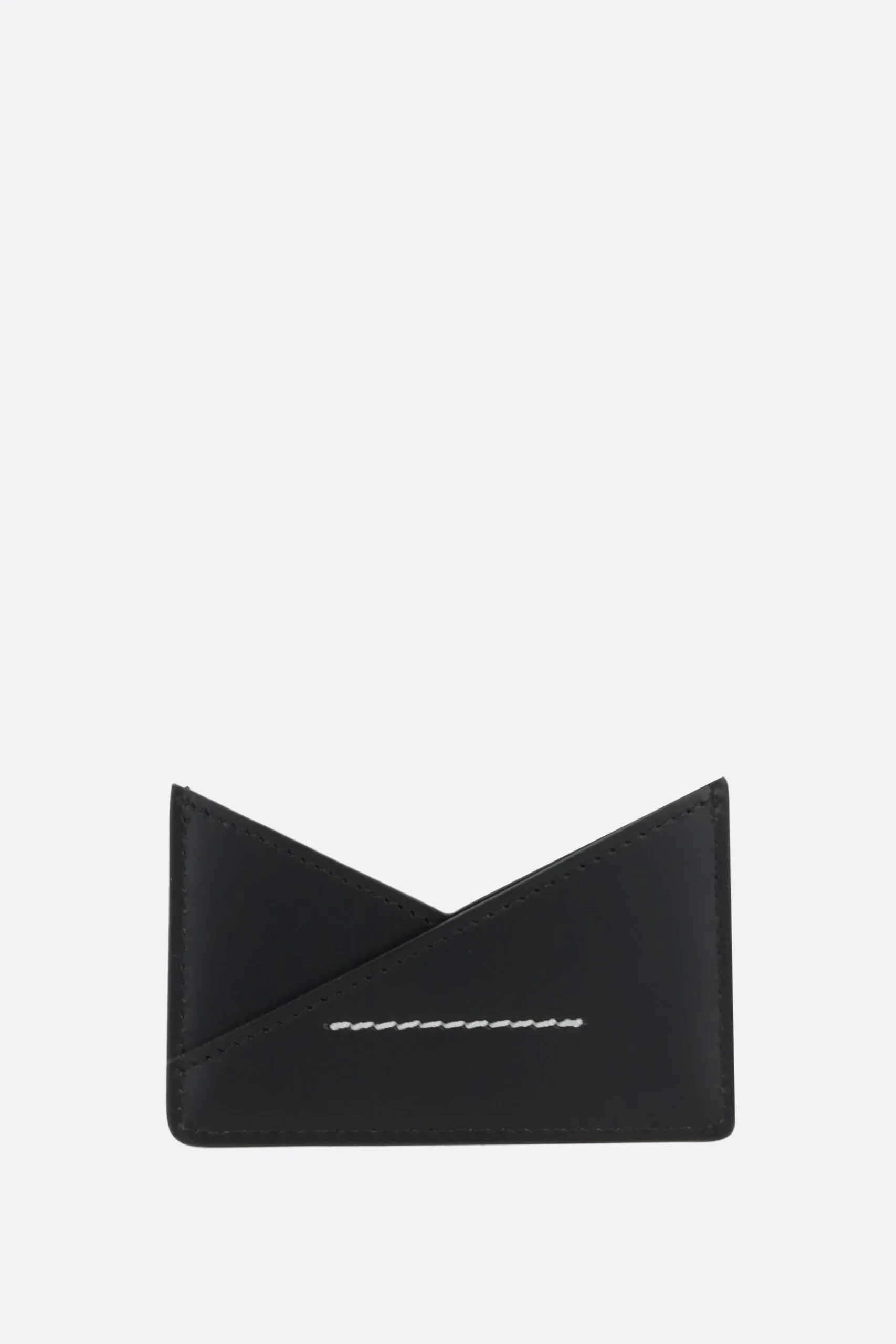 MM6 Japanese 6 card case in smooth leather