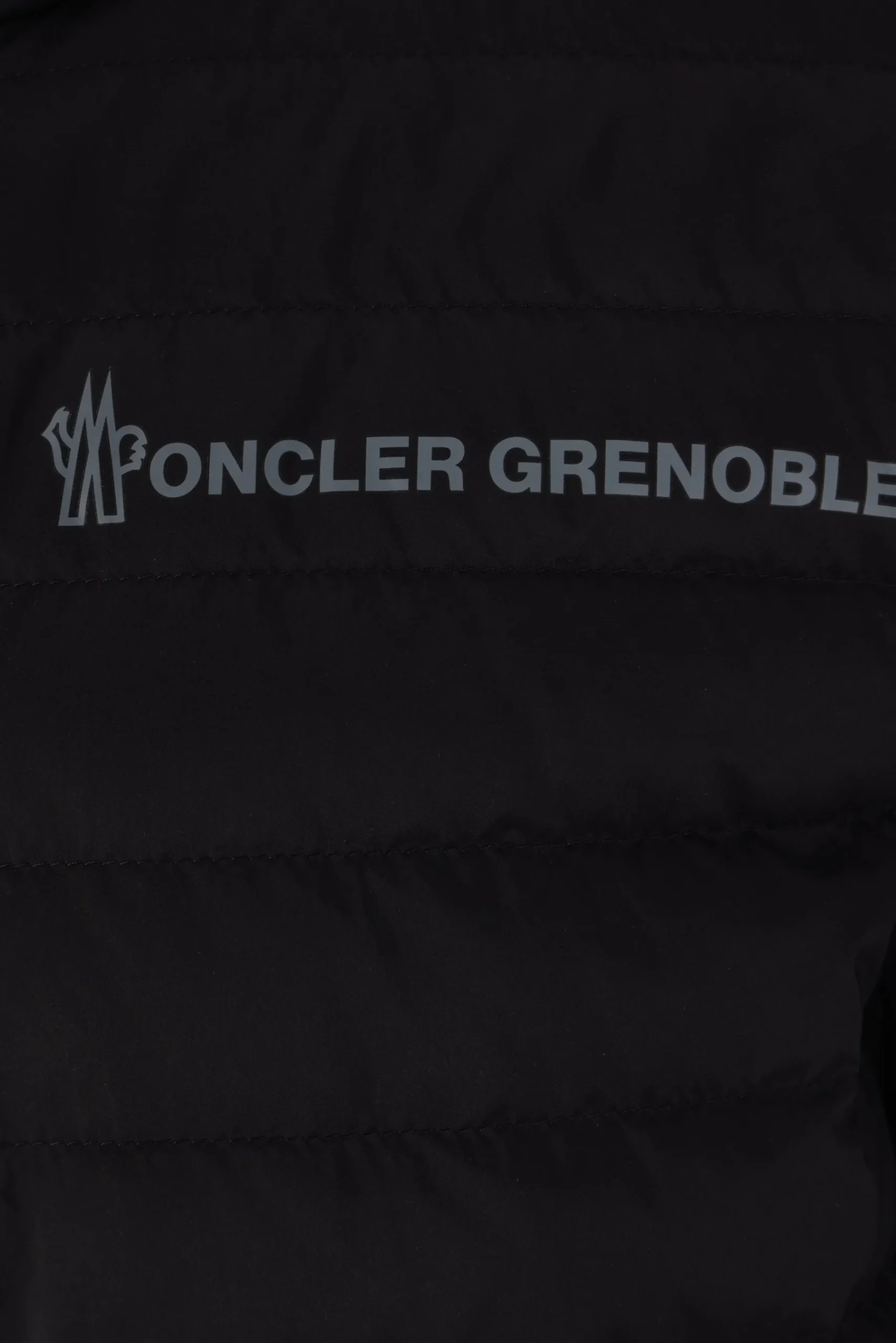 MONCLER GRENOBLE jersey and nylon padded hoodie