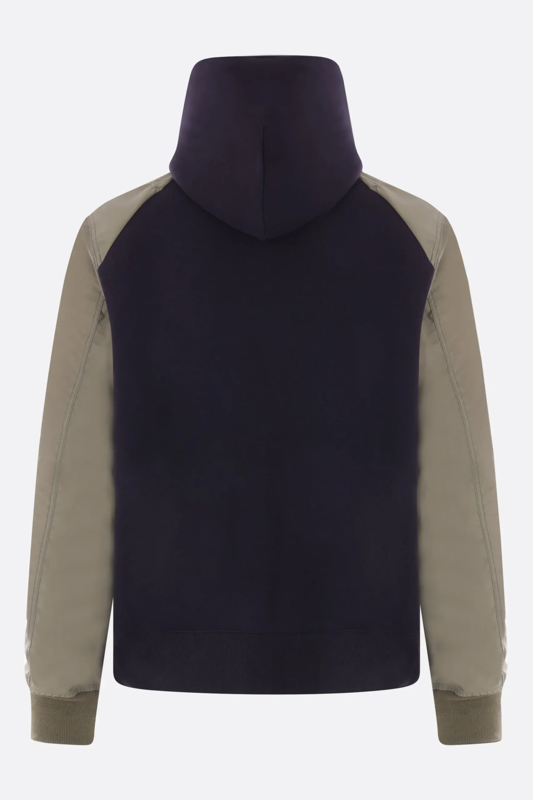 SACAI jersey and twill full-zip hoodie