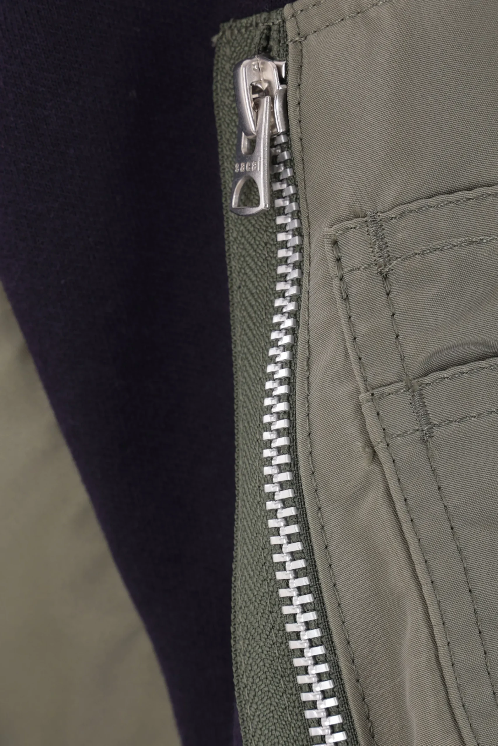 SACAI jersey and twill full-zip hoodie