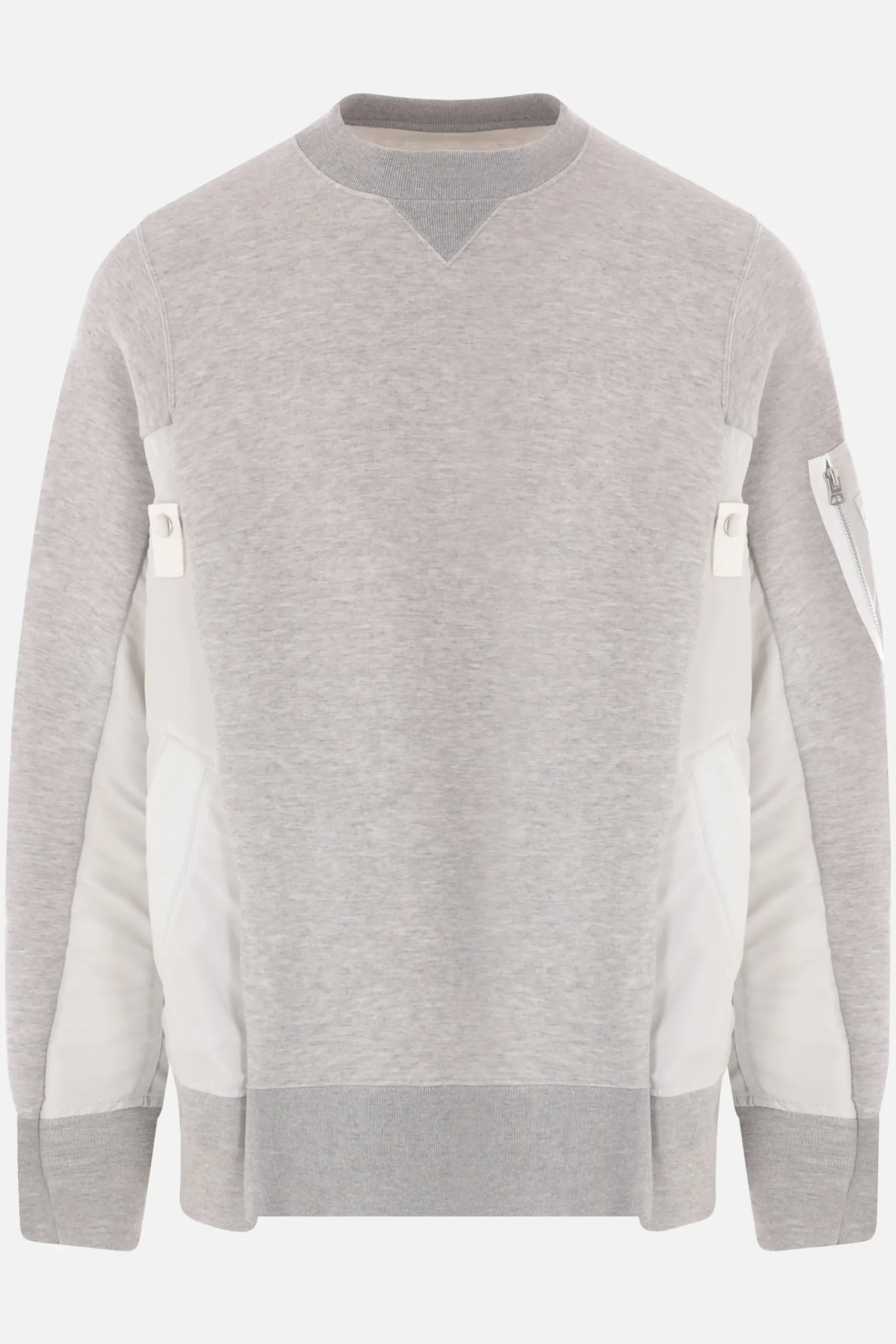 SACAI jersey and twill sweatshirt