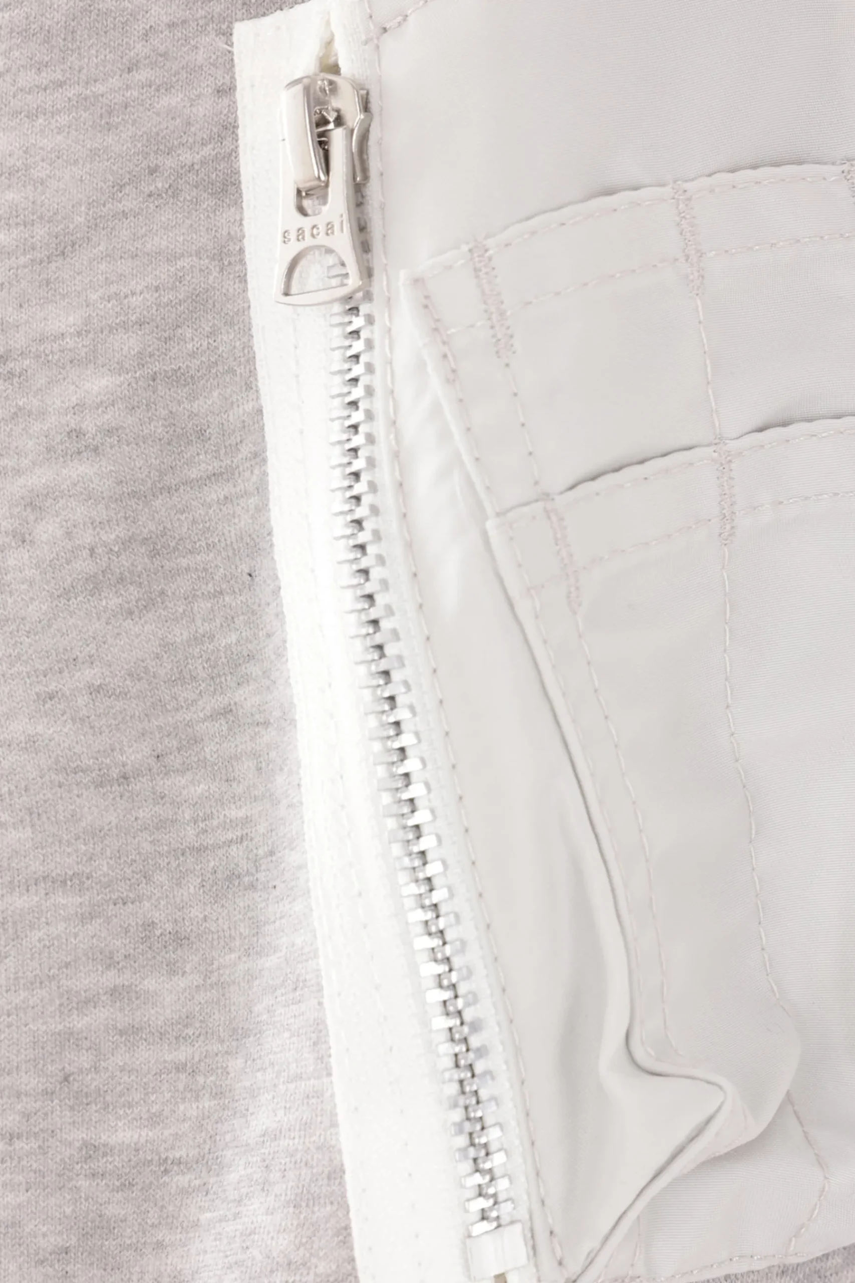 SACAI jersey and twill sweatshirt