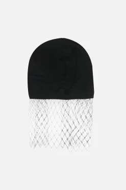 Women UNDERCOVER jersey beanie with veil