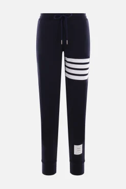 Women THOM BROWNE jersey joggers with 4-Bar detail