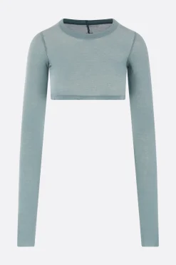 Women RICK OWENS jersey long-sleeve cropped top