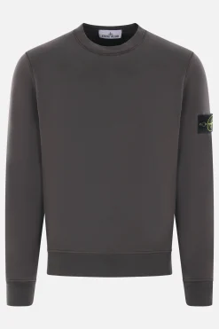 STONE ISLAND jersey sweatshirt with logo badge