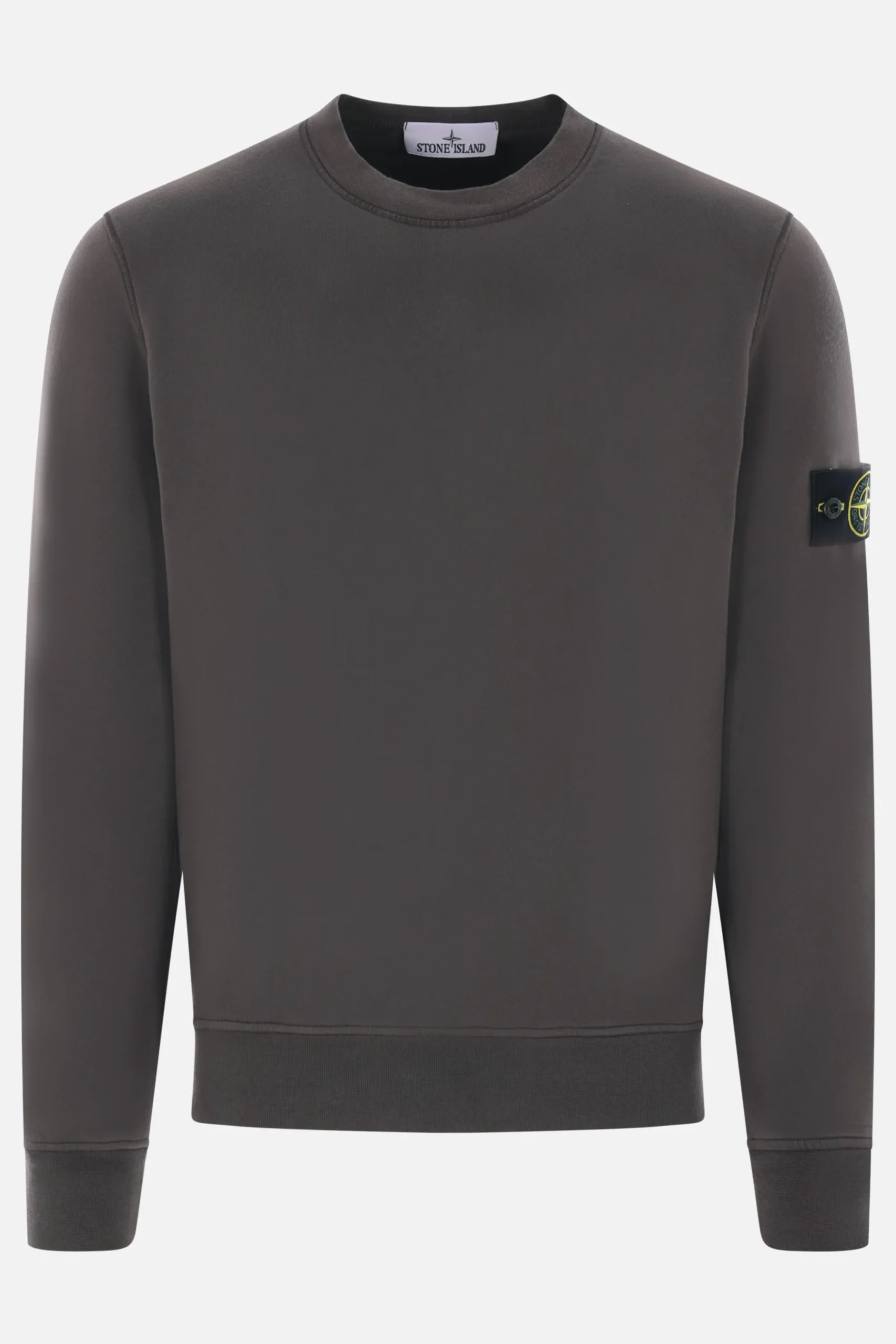 STONE ISLAND jersey sweatshirt with logo badge