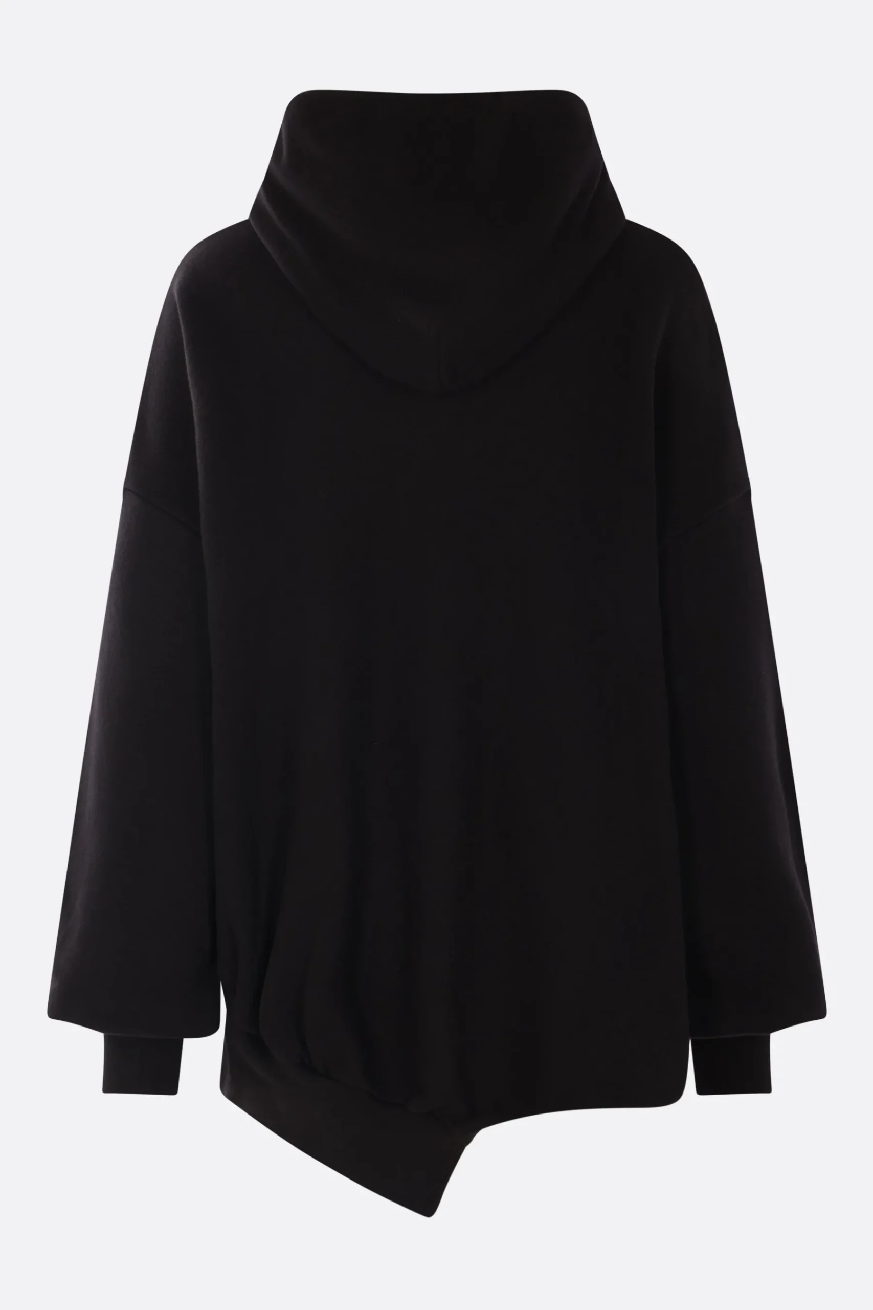 Women YOHJI YAMAMOTO jersey unbalanced hoodie