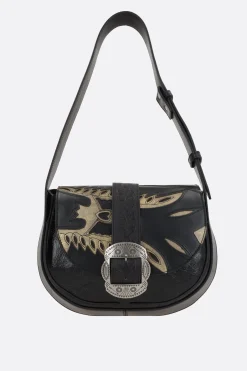 Women HTC LOS ANGELES Joan Boots shoulder bag in craquelé leather