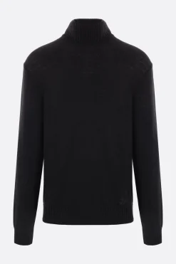 JIL SANDER JS+ embroidered wool turtleneck