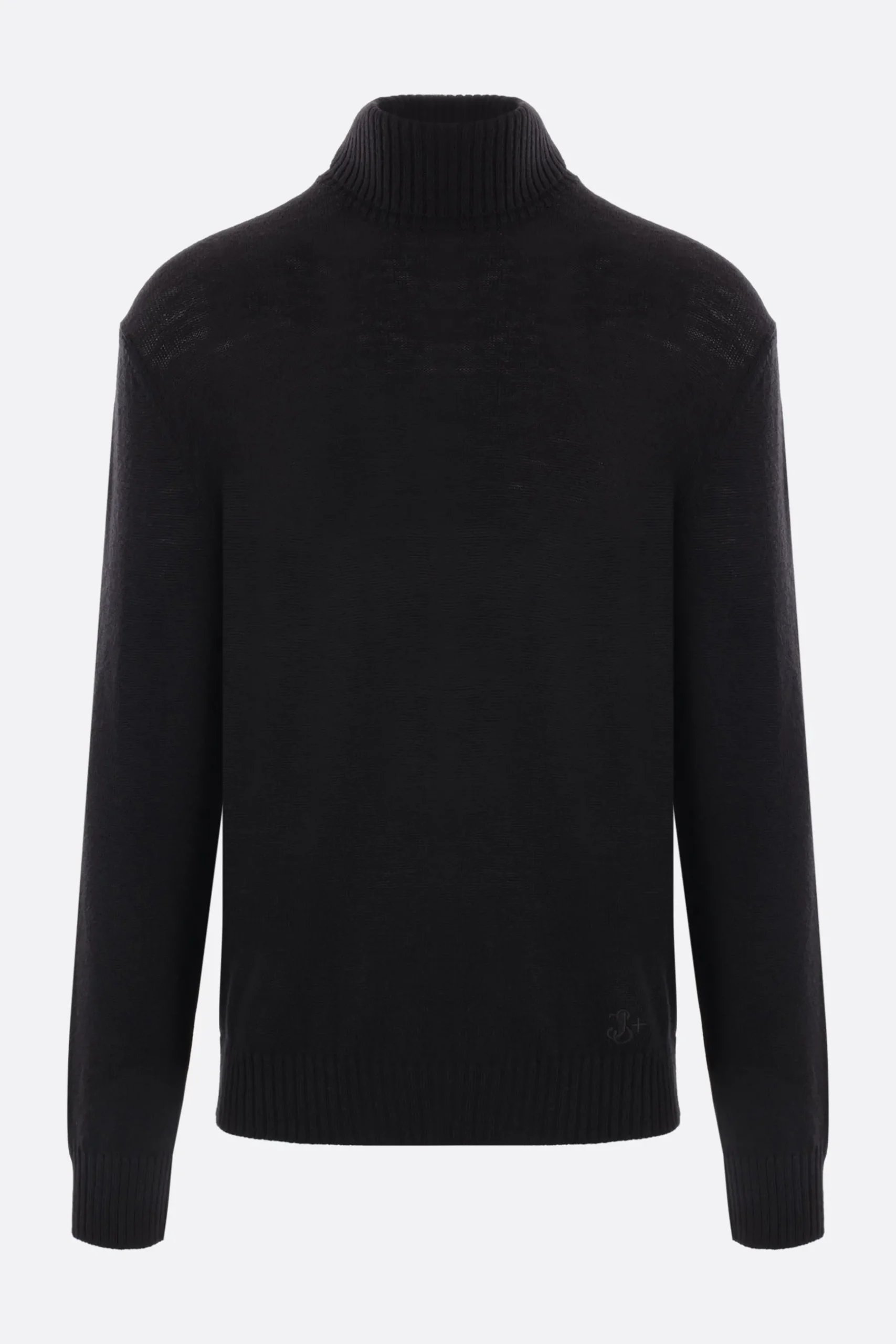 JIL SANDER JS+ embroidered wool turtleneck