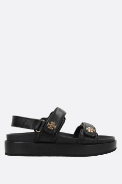 Women TORY BURCH Kira flat sandals in grainy leather