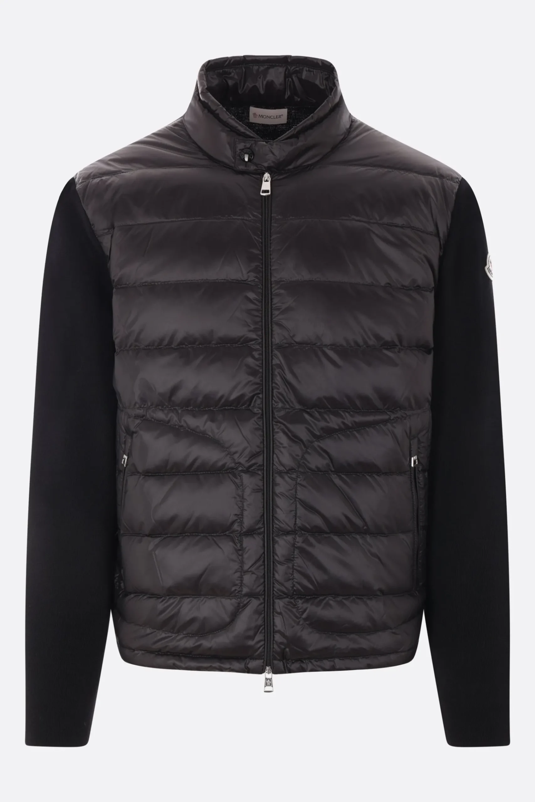 MONCLER knit and down-filled nylon cardigan