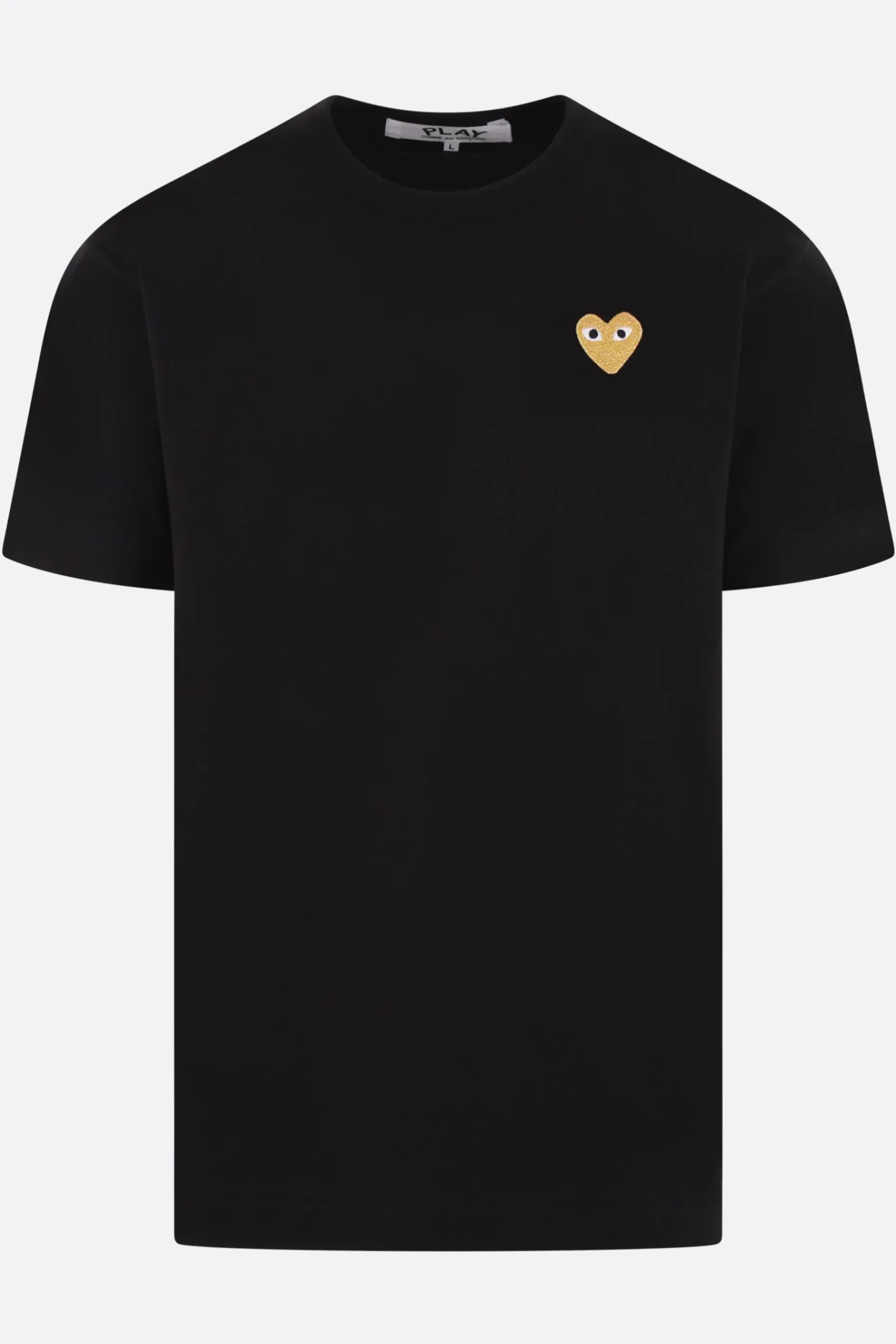 COMME DES GARÇONS PLAY lamé Heart patch cotton t-shirt