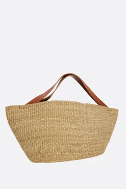 Women INES BRESSAND large Gousse handbag in natural fiber