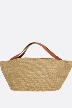 Women INES BRESSAND large Gousse handbag in natural fiber