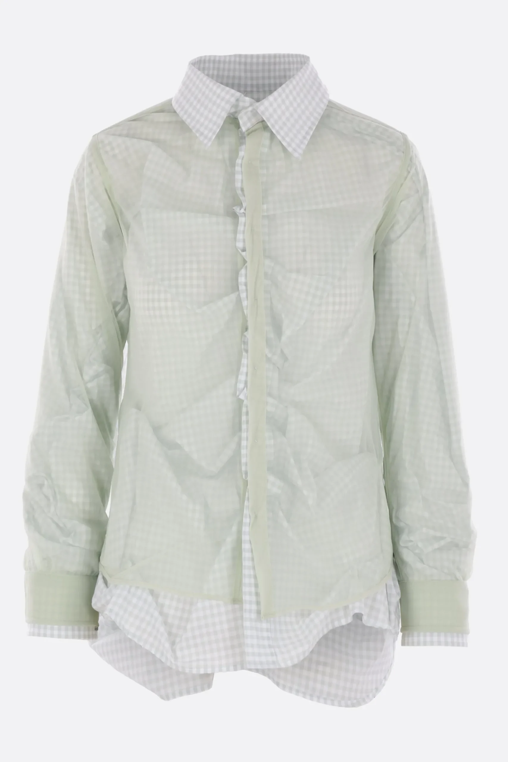 Women MAISON MARGIELA layered shirt in cotton and organza